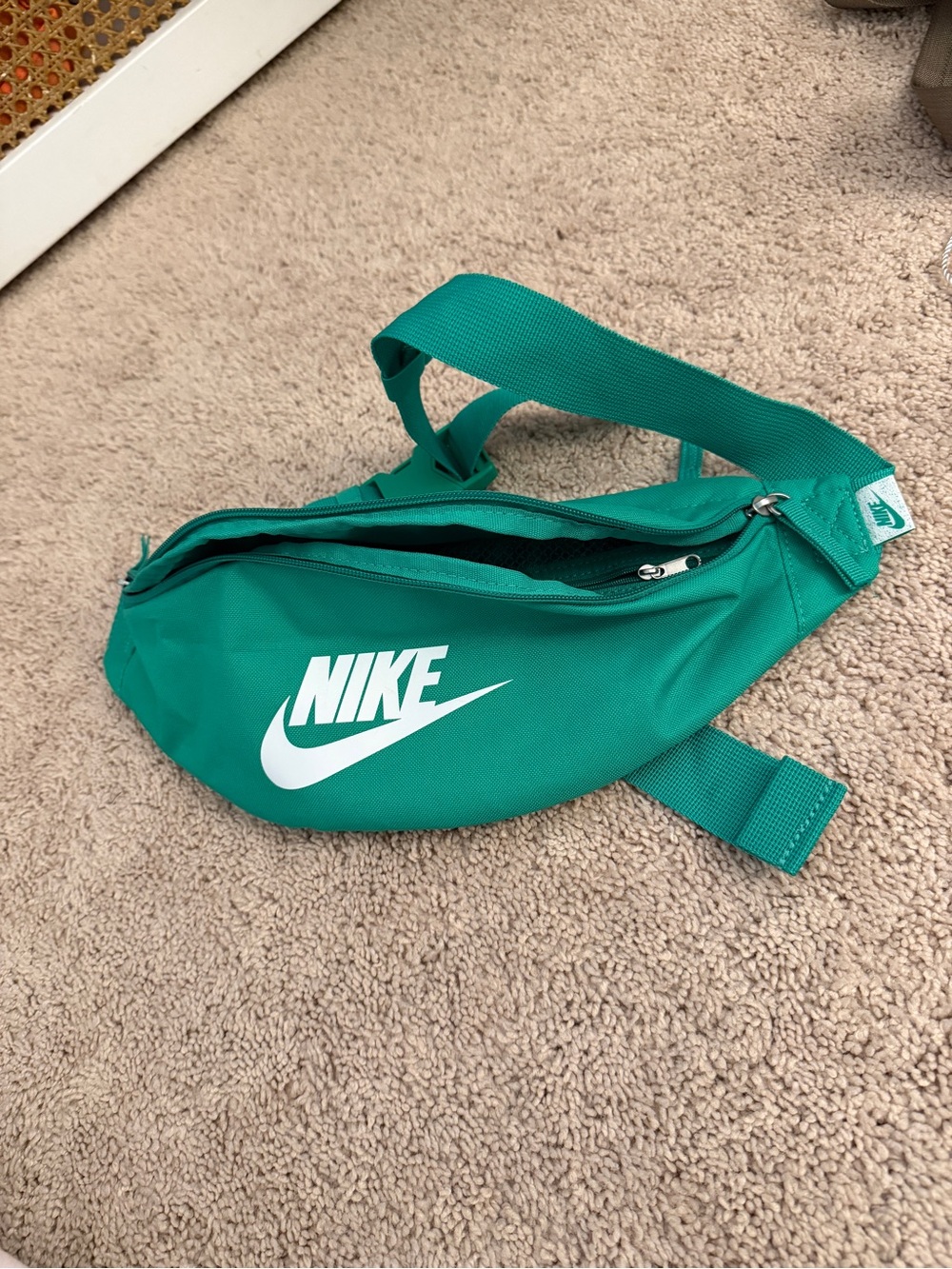 Nike Green Waist Bag with White Logo